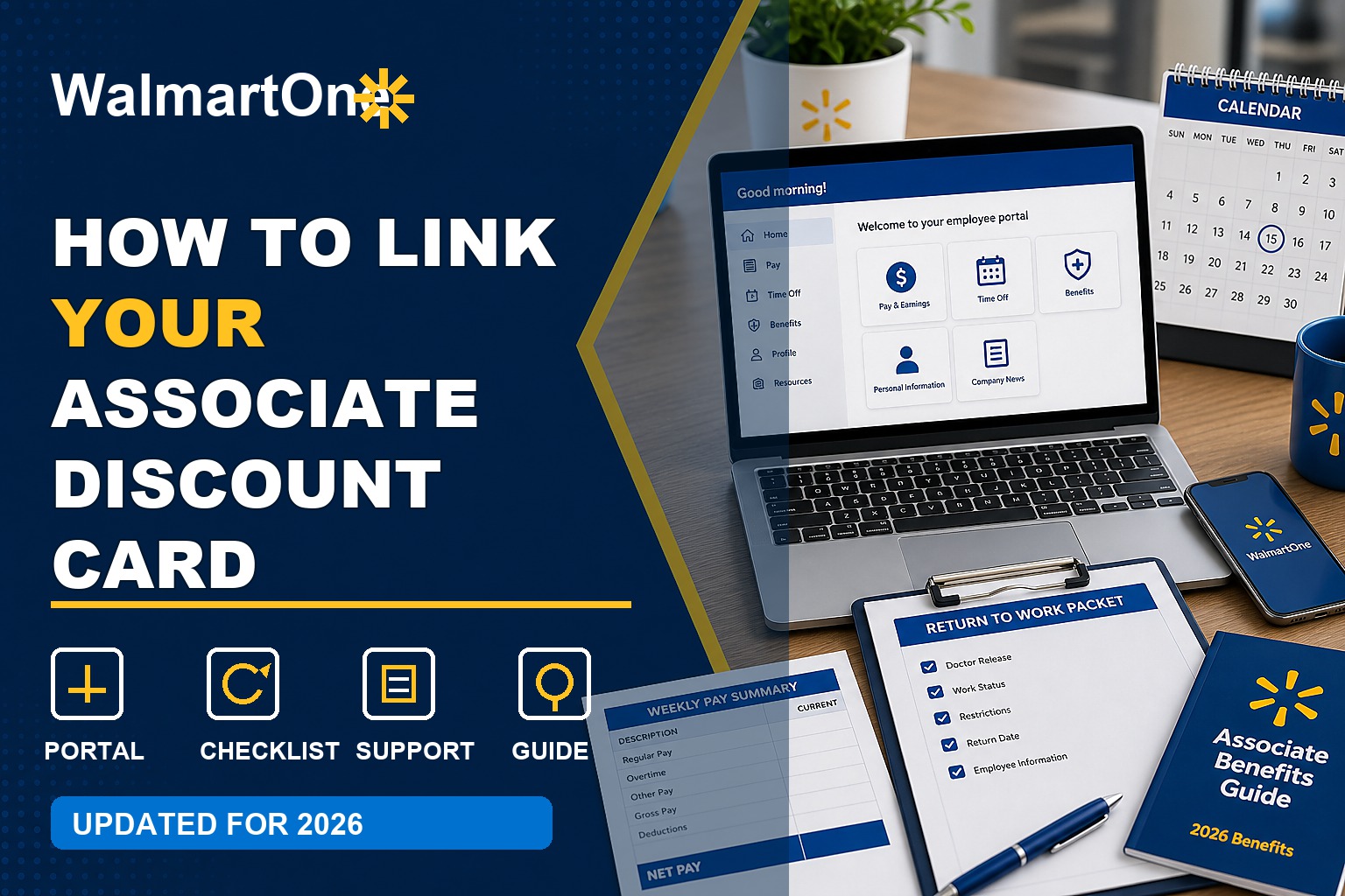 How to Link Your Associate Discount Card to Walmart.com 2 Associate Discount Card Walmart.com guide with online account, discount card, profile settings, and savings checklist